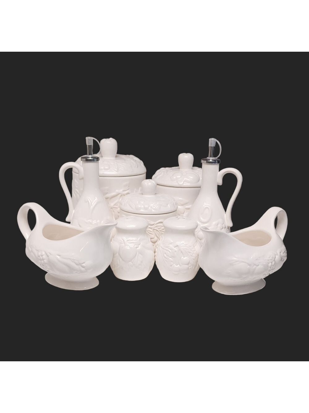 TABLETOPS GALLERY Handcrafted "Nature Embossed Tabletop Containers & Servingwear - Picture 1 of 15